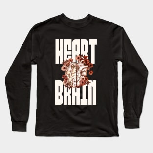 Right balance between head and heart, vintage style Long Sleeve T-Shirt